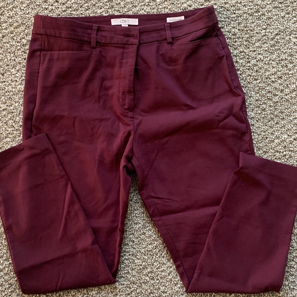 LOFT Deep Red Trousers